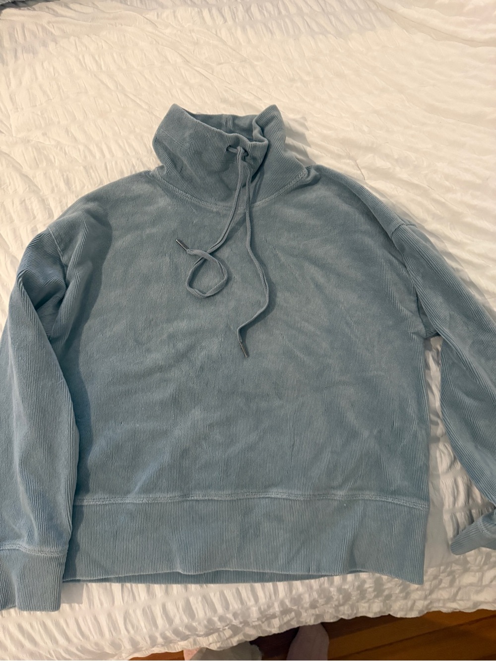 Splendid Women's High Neck Drawstring Sweater - Dusty Blue